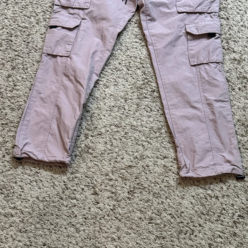 PacSun Men's Relaxed Cargo Jogger Pants Large Mauve Elastic Waist Drawstring - Picture 4 of 14